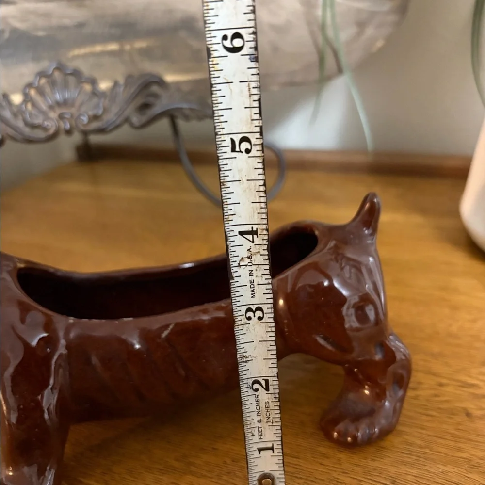Vintage Dachshund Planter Dog Figurine Japan Doxie Ceramic - Picture 8 of 8